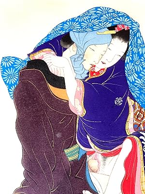 Shunga. 7 peintures sur soie