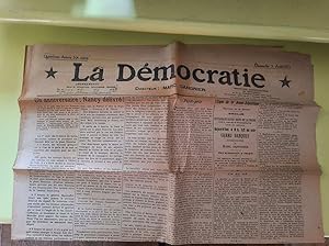 Journal La Démocratie N°1084 - 3 Aout 1913
