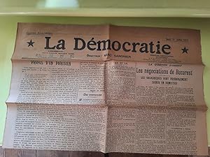 Journal La Démocratie N°1081 - 31 Juillet 1913