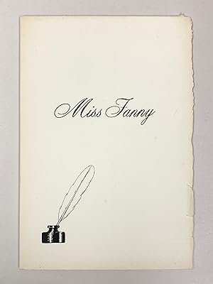 Seller image for Miss Fanny for sale by Old New York Book Shop, ABAA