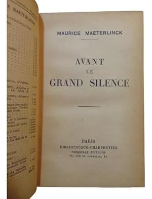 Seller image for Avant Le Grand Silence for sale by Librera Aves Del Paraso