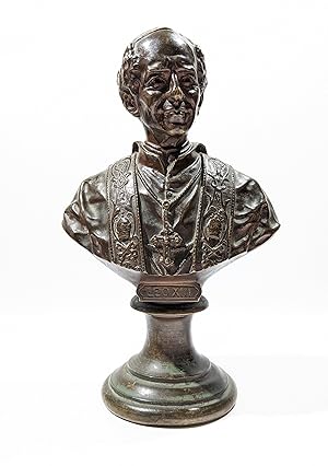 Leo XIII. (1810-1903) Pope Papst Papa / Bronze Statue