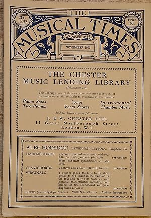 Seller image for The Musical Times November 1950 No.1293 / The Musical Times, 1951 / Leslie Orrey "R.M.S.A. Comes of Age" / Basil Douglas "Gramophone Notes" / W R Anderson "Round about Radio" / The Leeds Congress (of Organists) / Vincent Novello's Album / The Leeds Triennial Festival / The Salzburg Festival / The Gottingen Bach Festival for sale by Shore Books