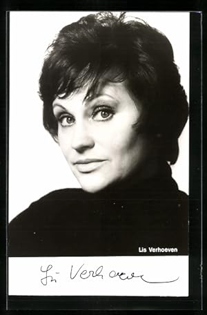 Ansichtskarte Schauspielerin Lis Verhoeven, Autograph
