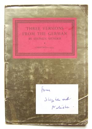 Three Versions From the German [SIGNED]