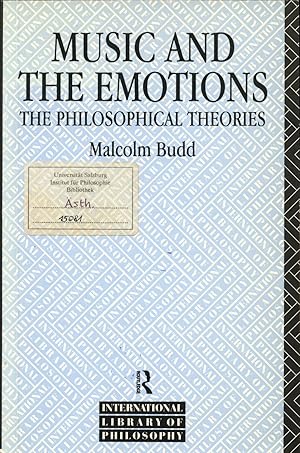 Bild des Verkufers fr Music and the Emotions - The Philosophical Theories zum Verkauf von avelibro OHG