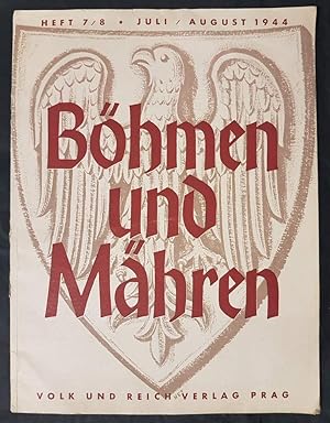 Imagen del vendedor de Bhmen und Mhren. Heft 7/8, Juli/August 1944. a la venta por Antiquariat Dennis R. Plummer