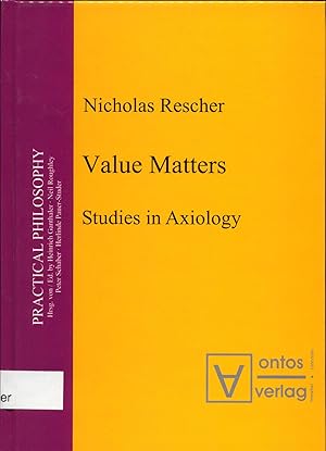 Bild des Verkufers fr Value Matters - Studies in Axiology zum Verkauf von avelibro OHG