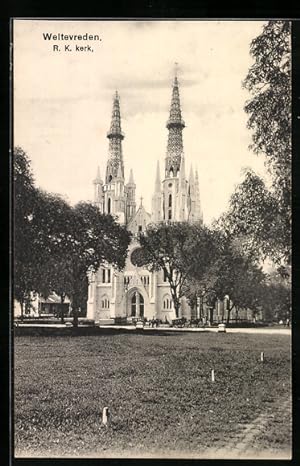 Ansichtskarte Weltevreden, R. K. Kerk, Kirche