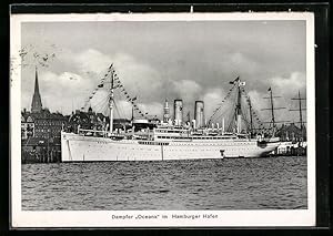 Bild des Verkufers fr Ansichtskarte Dampfer Oceana im Hamburger Hafen zum Verkauf von Bartko-Reher