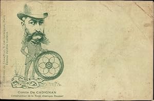 Künstler Ansichtskarte / Postkarte Comte De Cadignan, Hersteller des elastischen Roussel-Rades