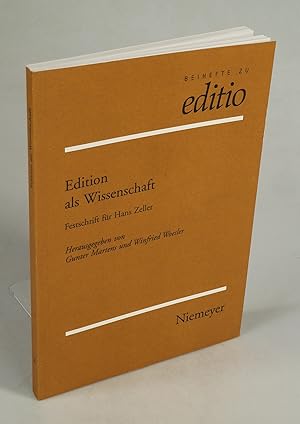 Immagine del venditore per Edition als Wissenschaft. venduto da Antiquariat Dorner