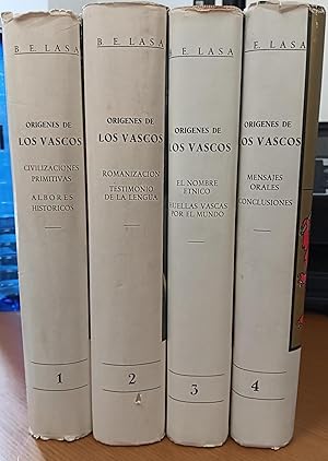 Imagen del vendedor de Orgenes de los Vascos (4 Vols) . a la venta por Librera Astarloa