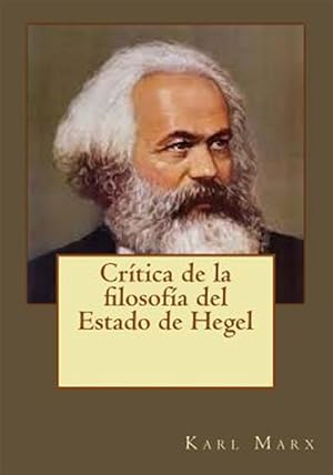 Imagen del vendedor de Crtica de la filosofa del Estado de Hegel -Language: spanish a la venta por GreatBookPricesUK