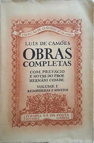 Seller image for OBRAS ESCOLHIDAS, VOLUME I: REDONDILHAS E SONETOS. [2. EDIO] for sale by Livraria Castro e Silva