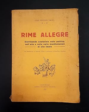 Trofa Luigi Antonio. Rime allegre. Società tipografica molisana. 1928-I