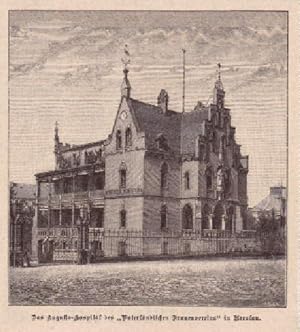 Bild des Verkufers fr Das Augusta-Hospital des  Vaterlndischen Frauenvereins" in Breslau. Holzstich. zum Verkauf von Antiquariat Heinz Tessin