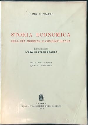 Bild des Verkufers fr Storia economica dell'eta' moderna e contemporanea vol. 2 zum Verkauf von Librodifaccia