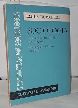 Imagen del vendedor de Sociologia . Les reglas del mtodo sociologico . Sociologia y Ciencias sociales a la venta por Librairie Albert-Etienne