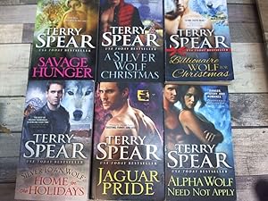 Seller image for 9 Terry Spear Paranormal (Jaguar Pride, Savage Hunger, Silver Wolf Christmas, Billionare Wolf for Christmas, Highland werewolf Wedding, Dreaming of A White Wolf Christmas, Silence of the Wolf, ALpha Wolf Need Not Apply, Home for the Holidays) for sale by Archives Books inc.