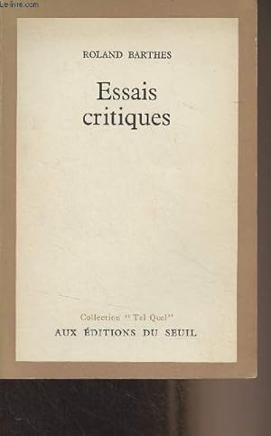 Bild des Verkufers fr Essais critiques - Collection "Tel Quel" zum Verkauf von Le-Livre