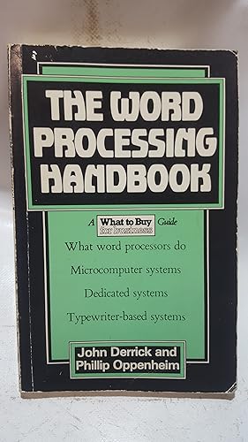 Seller image for Word Processing Handbook: A What-to-buy for Business Handbook for sale by Cambridge Rare Books