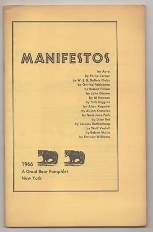 Image du vendeur pour Manifestos mis en vente par Jeff Hirsch Books, ABAA