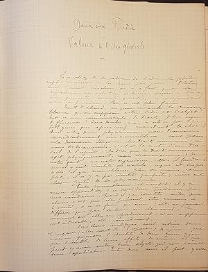 Image du vendeur pour Fantastique et exceptionnel Cours manuscrit mis en vente par PRISCA