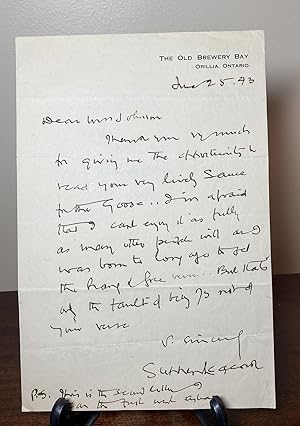 AUTOGRAPH LETTER SIGNED June 25, 1943