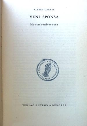 Image du vendeur pour Veni sponsa : Monatskonferenzen. mis en vente par books4less (Versandantiquariat Petra Gros GmbH & Co. KG)