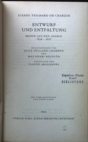 Bild des Verkufers fr Entwurf und Entfaltung aus den Jahren 1914 - 1919. zum Verkauf von books4less (Versandantiquariat Petra Gros GmbH & Co. KG)