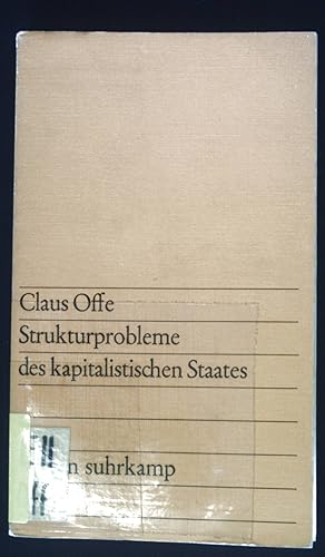 Bild des Verkufers fr Strukturprobleme des kapitalistischen Staates: Aufstze zur Politischen Soziologie (Nr. 549) zum Verkauf von books4less (Versandantiquariat Petra Gros GmbH & Co. KG)