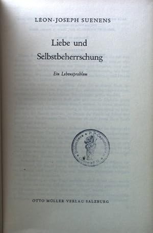 Bild des Verkufers fr Liebe und Selbstbeherrschung : Ein Lebensproblem. zum Verkauf von books4less (Versandantiquariat Petra Gros GmbH & Co. KG)