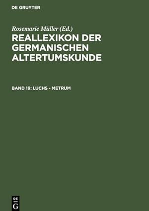 Seller image for Reallexikon der Germanischen Altertumskunde Reallexikon der Germanischen Altertumskunde. Bd.19 for sale by AHA-BUCH GmbH