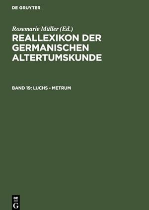 Seller image for Reallexikon der Germanischen Altertumskunde Reallexikon der Germanischen Altertumskunde. Bd.19 for sale by BuchWeltWeit Ludwig Meier e.K.
