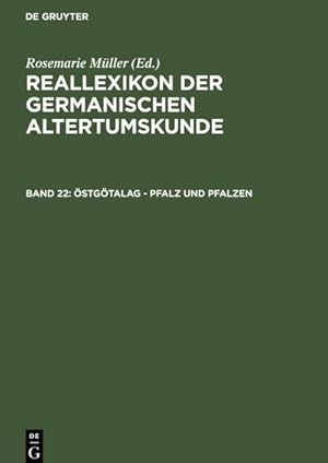 Image du vendeur pour Reallexikon der Germanischen Altertumskunde stgtalag - Pfalz und Pfalzen mis en vente par BuchWeltWeit Ludwig Meier e.K.