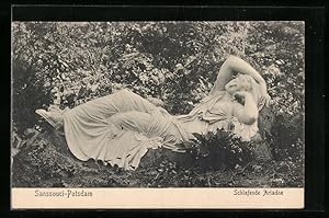 Bild des Verkufers fr Ansichtskarte Potsdam-Sanssouci, Schlafende Ariadne zum Verkauf von Bartko-Reher