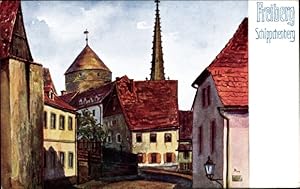 Künstler Ansichtskarte / Postkarte Freiberg im Kreis Mittelsachsen, Schippchenberg, Donatsturm, K...