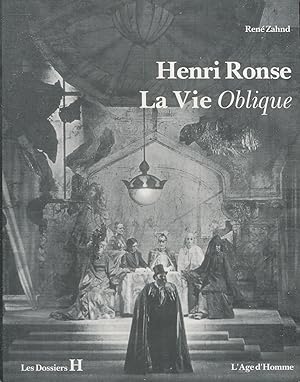 Image du vendeur pour Henri Ronse, La Vie Oblique mis en vente par Bloody Bulga