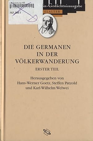 Imagen del vendedor de Die Germanen in der Vlkerwanderung Erster Teil a la venta por avelibro OHG