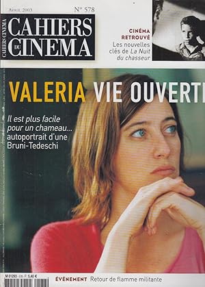 Image du vendeur pour Cahiers du cinma n 578, avril 2003 mis en vente par PRISCA