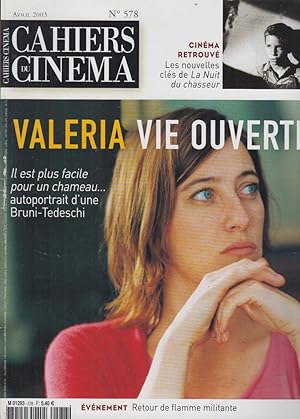 Imagen del vendedor de Cahiers du cinma n 578, avril 2003 a la venta por PRISCA