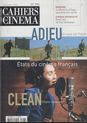 Image du vendeur pour Cahiers du cinma n 593, septembre 2004 mis en vente par PRISCA