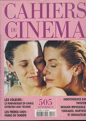 Imagen del vendedor de Cahiers du cinma n 505, septembre 1996 a la venta por PRISCA