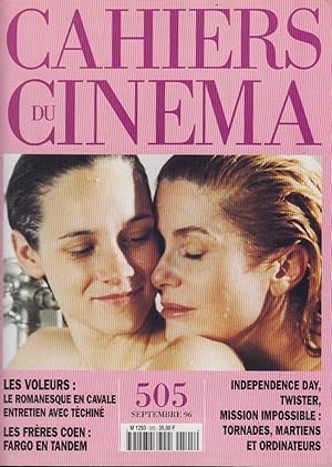 Image du vendeur pour Cahiers du cinma n 505, septembre 1996 mis en vente par PRISCA