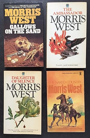 Bild des Verkufers fr Four paperback books, all inscribed by Morris West to his wife, Joy; The Naked Country, Daughter of Silence, Gallows on the Sand, The Ambassador zum Verkauf von Knights Rare Books (Est. 1994)