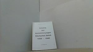 Bild des Verkufers fr Katalog der Auszeichnungen Deutsches Reich 1933-45. zum Verkauf von Antiquariat Uwe Berg