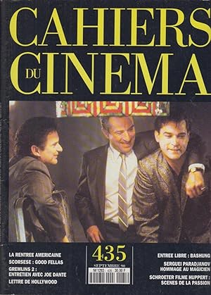 Bild des Verkufers fr Cahiers du cinma n 435, septembre 1990 zum Verkauf von PRISCA