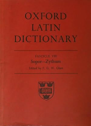 Seller image for Oxford Latin Dictionary. 8 fascicle for sale by Miliardi di Parole