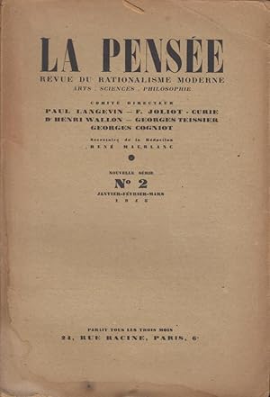 Seller image for La Pense. - Revue du Rationalisme Moderne - Nouvelle Srie - N 2 for sale by PRISCA